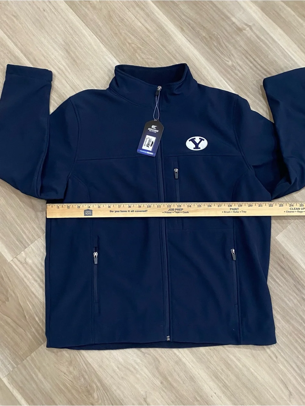 Colosseum BYU Cougars Jacket Mens Small S Navy Blue Full Zip Softshell NWT